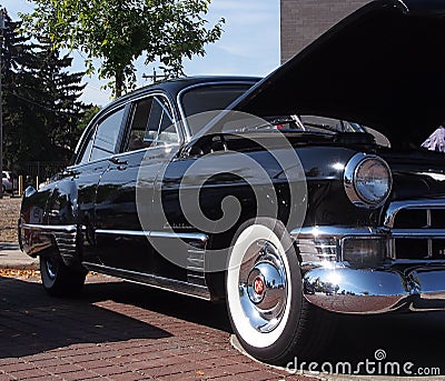 Classic Restored 1949 Black Cadillac Editorial Stock Photo