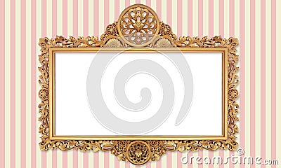 Classic Retro Old Gold Photo or Painting Frame in Various Isolated Background 69 50 Stock Photo