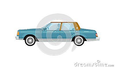 Classic retro sedan isolated vector illustration Vector Illustration