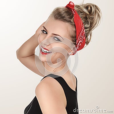 Classic retro style portrait Stock Photo