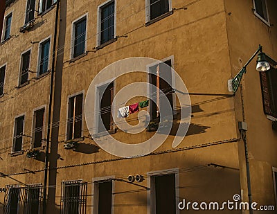 Classic road in venice, italy Stock Photo