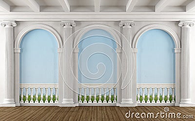 Classic room with colonnade Stock Photo