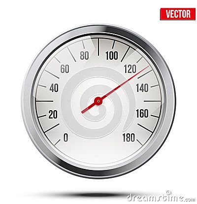 Classic round scale Speedometer. Vector Vector Illustration