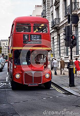 Classic routemaster double decker bus Editorial Stock Photo