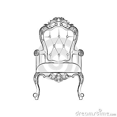 Classic royal armchair Vector Illustration