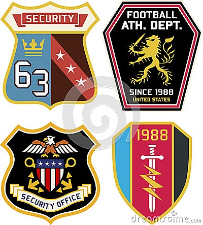 Classic royal emblem badge Vector Illustration