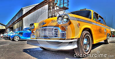 Classic 1970s Checker taxi Editorial Stock Photo