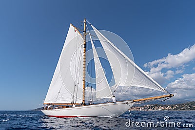 Classic sailing yacht Stock Photo