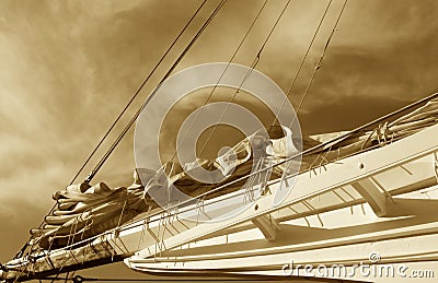 Classic Sailboat Stock Photo