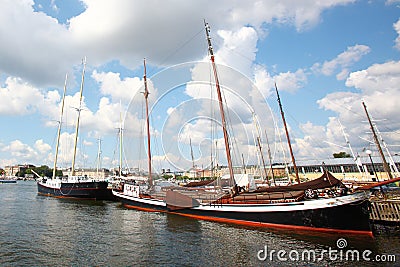 Classic sailboat in the stockholm Stock Photo