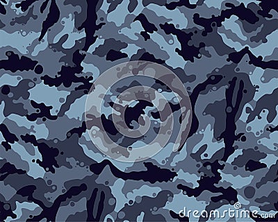 Seamless Classic Camouflage Pattern. Vector Illustration