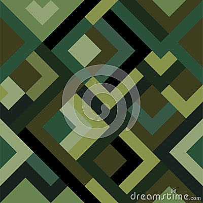 Classic seamless pattern with digital pixel camouflage. Camo print background for urban modern fashion fabric design Vector Illustration