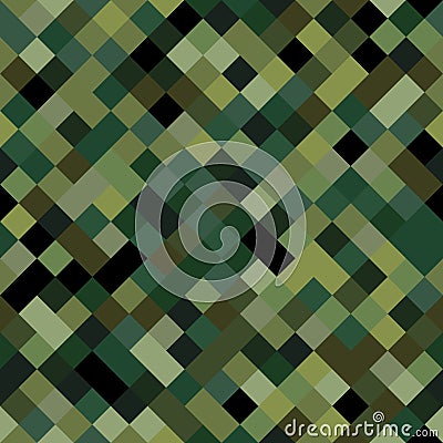 Classic seamless pattern with digital pixel camouflage. Camo print background for urban modern fashion fabric design Vector Illustration