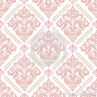 Classic Seamless Vector Fine Pattern With Arabesques Stock Photo