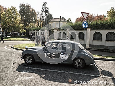 Classic sedan at Mile Miglia 2020 Editorial Stock Photo