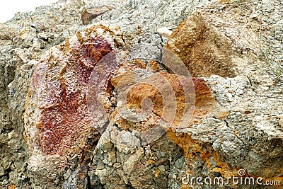 Alum Bay Isle of Wight, England, coloured cliffs. Stock Photo