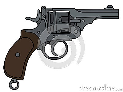 Classic short revolver Vector Illustration