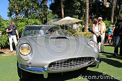 Classic silver Ferrari 250 gt speciale front view Editorial Stock Photo