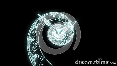 Classic spiral with ghost effect dial. 3D render Stock Photo