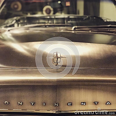 A classic stainless still Lincoln Continental - 1966 Lincoln Continental convertible Editorial Stock Photo
