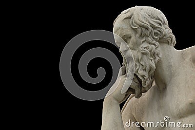 Classic statue of Socrates philoshopher Stock Photo