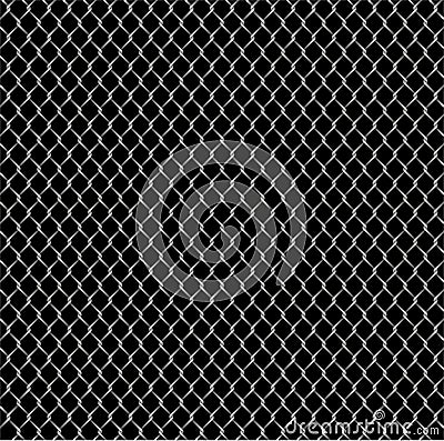 Classic steel wire fence Vector Illustration