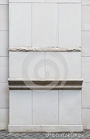 Classic stone column base detail. Stock Photo