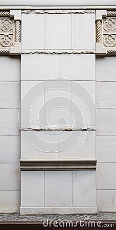 Classic stone column base detail. Stock Photo