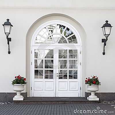 Classic style front door Stock Photo