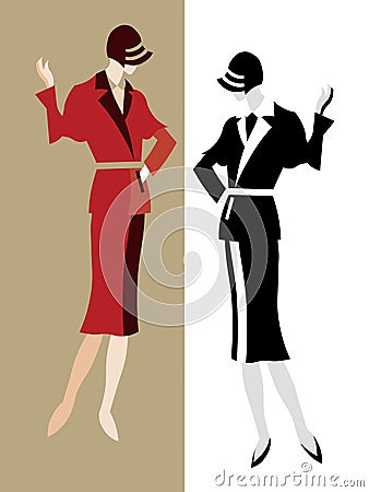 Classic style retro model Vector Illustration