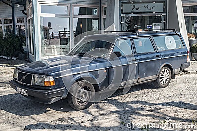 Classic Swedish Volvo hatchback parked Editorial Stock Photo