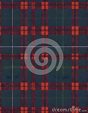 Classic Tartan Pattern, Highlighting the Intricate Weave and Texture Details, Generative AI Stock Photo