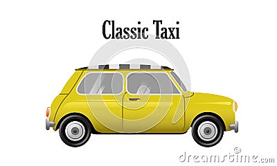 Classic Taxi Vector Illustration