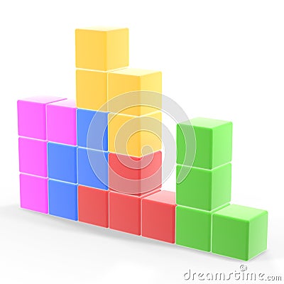 Classic tetris game Stock Photo