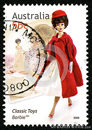 Classic Toys Australian Postage Stamp Editorial Stock Photo