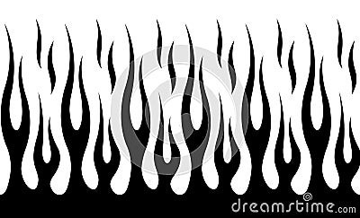 Classic tribal hotrod muscle car flame pattern Vector Illustration