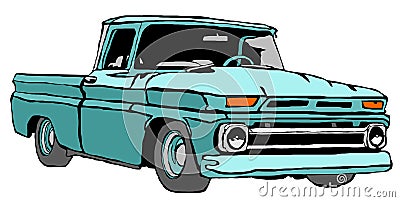 Classic truck Vector Illustration