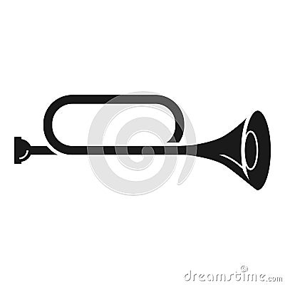 Classic trumpet icon, simple style Vector Illustration