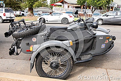 Classic Ural Motorcycle with sidecar Editorial Stock Photo