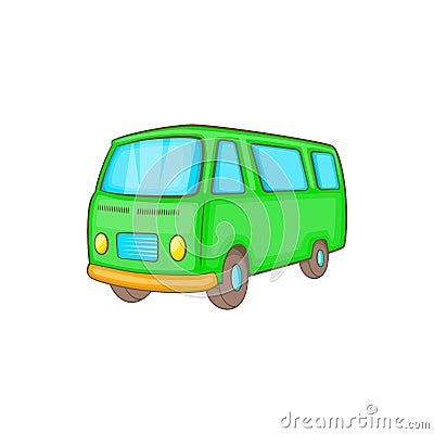 Classic van, retro style icon, cartoon style Vector Illustration