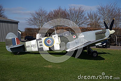 A classic view of the Supermarine Spitfire Mk 1Xe Editorial Stock Photo