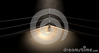 Classic Vintage Boxing Ring Corner Stock Photo