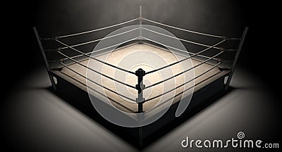 Classic Vintage Boxing Ring Stock Photo