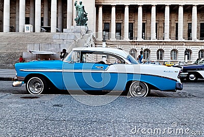 Classic vintage car in Havana Editorial Stock Photo