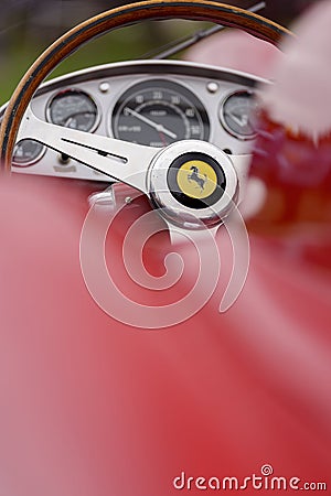 Ferrari Classic steering wheel Editorial Stock Photo