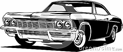 Classic vintage retro american legendary car Chevrolet Impala Stock Photo