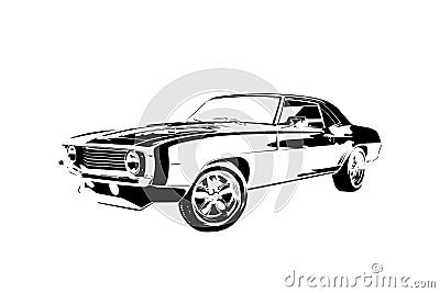 Classic vintage retro car , design Stock Photo