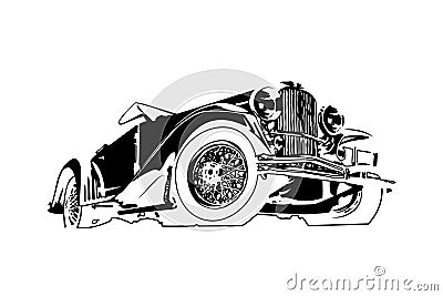 Classic vintage retro car , design Stock Photo