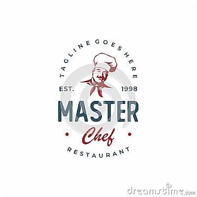 Classic Vintage retro Chefs for Restaurant Cafe Bar Logo design Vector Illustration