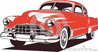 Classic vintage retro legendary American car Cadillac Coupe Stock Photo